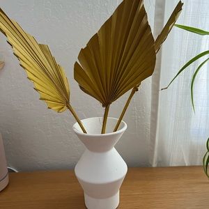 West Elm Vase and Faux Palm Leaves